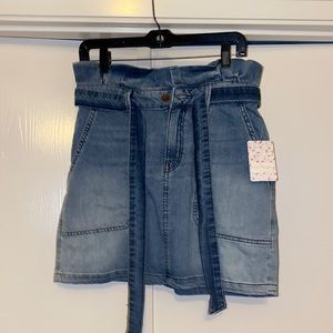 Free People Denim Mini Skirt